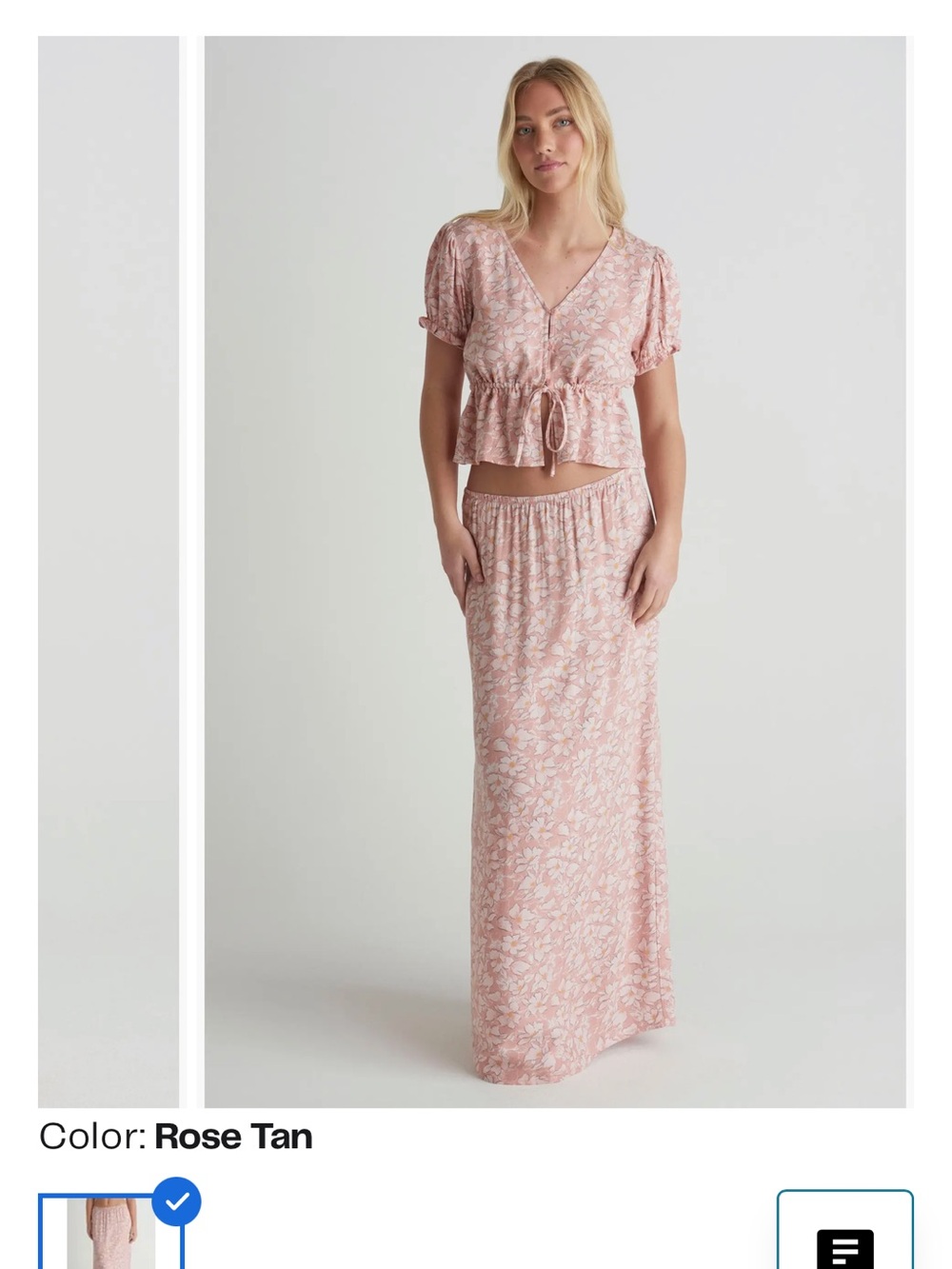 Hurley Rose Floral Two-Piece Set